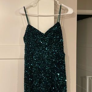 Green sequence jumpsuit